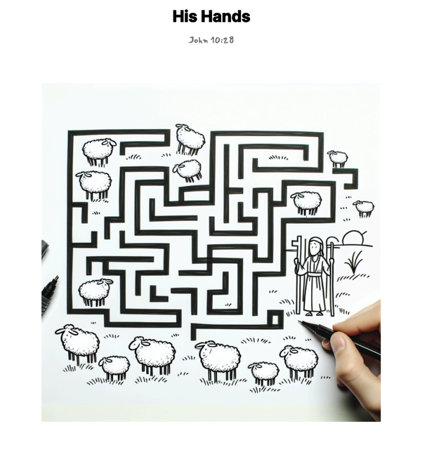 His Hands maze